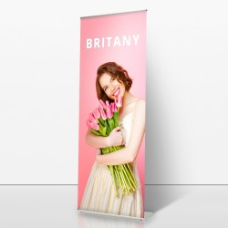 Roll-up stovas Britany su plakato spauda