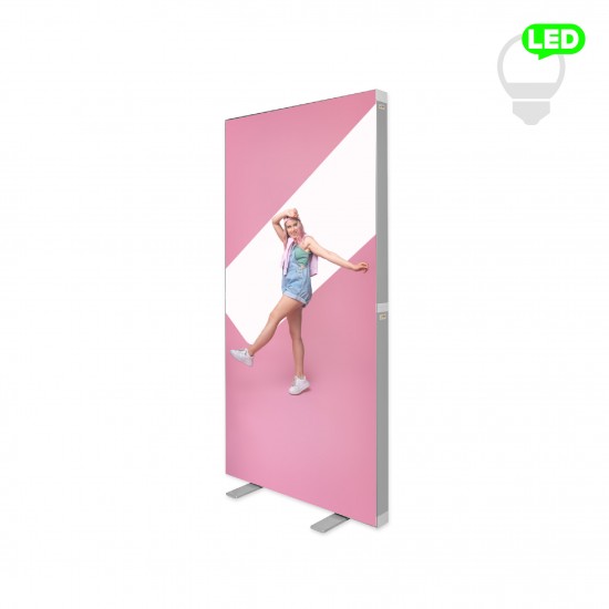 Šviečiantis LED stovas Lumi Eco su individualia spauda Šviečiantis LED stovas Lumi Eco su individualia spauda
