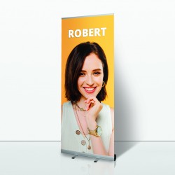Roll-up stovas Robert su plakato spauda, standartinis